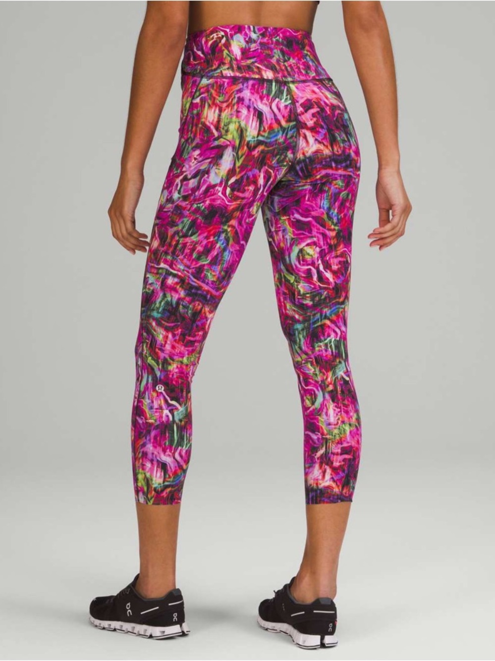 Lululemon Base Pace High Rise Running Tights Hyper Flow Pink Size 14 25” inseam - Picture 1 of 6